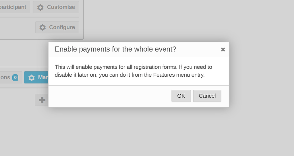 activation of payment section for fees - Development - Indico Community